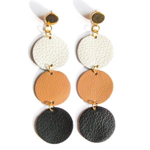 NEW🌟 Genuine leather earrings - Picture 4 of 4